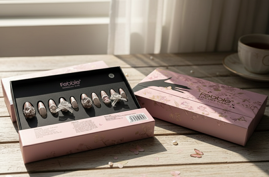 Febble - Pink Butterfly Dream Crystal Nails (Original)